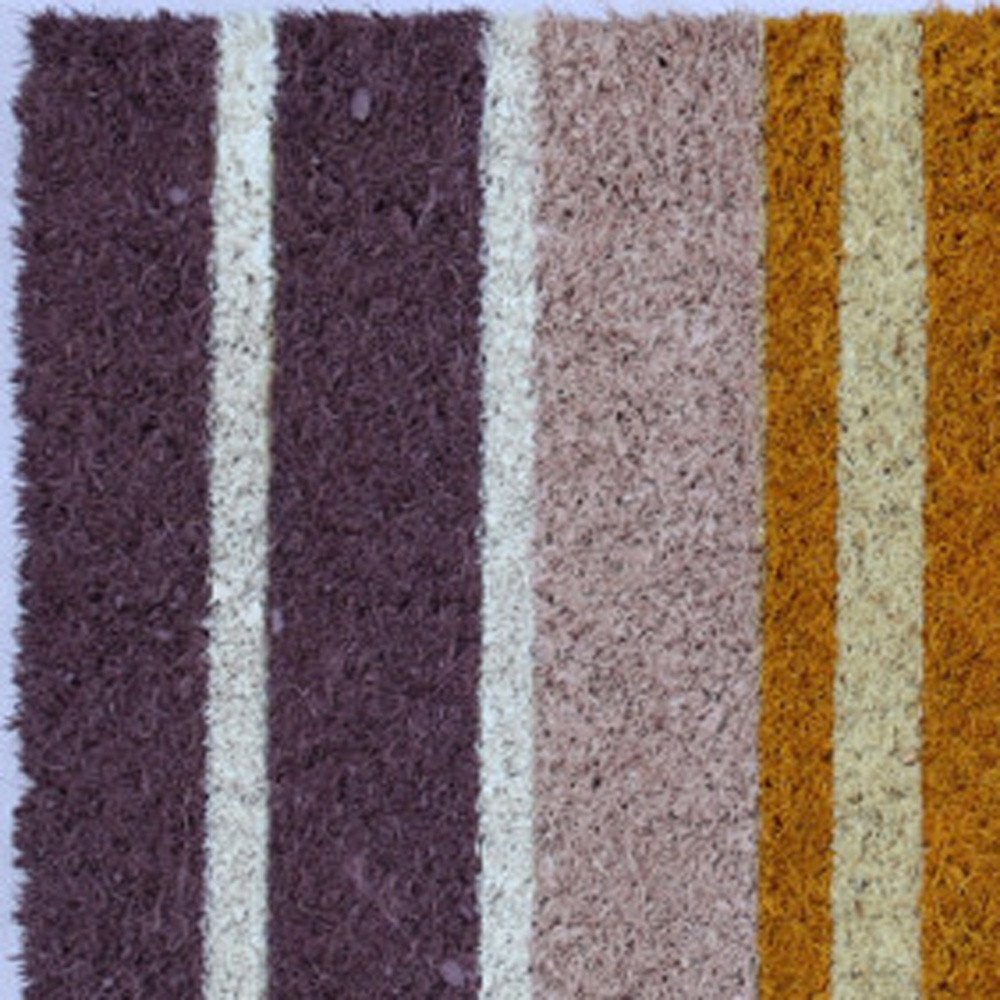 18" X 30" Beige and Black Coir Home Sweet Home Outdoor Door Mat