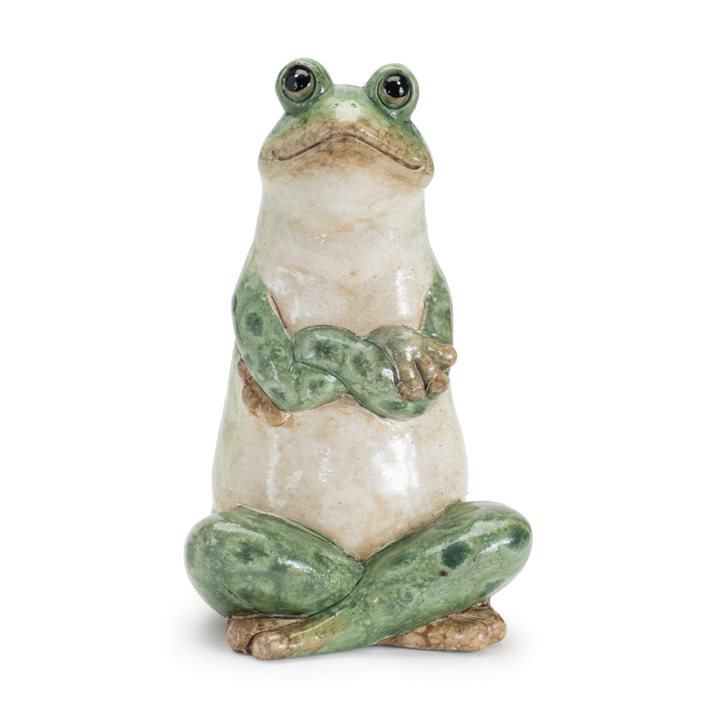 Ceramic Garden Frog Statue (Set of 2) 7.5”H Ceramic