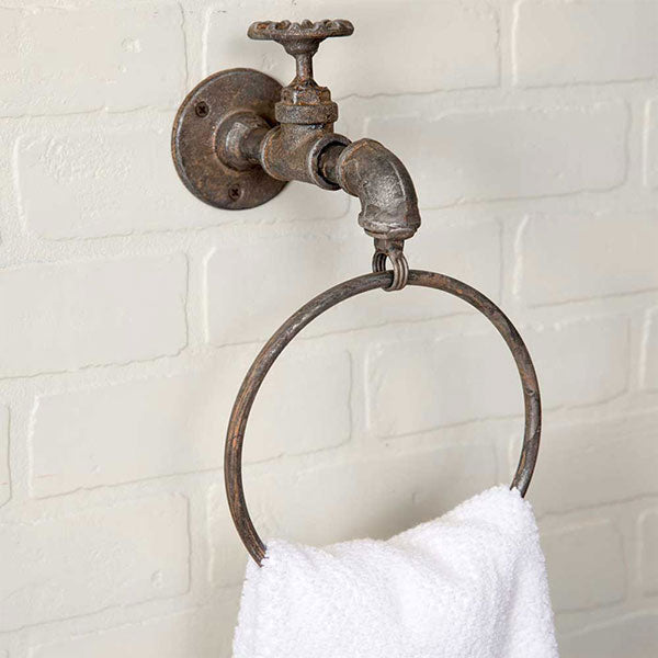 Water Spigot Towel Ring - Set of 2