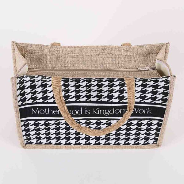Woven Canvas Tote – Motherhood is Kingdom Work (Pkg of 2 totes)