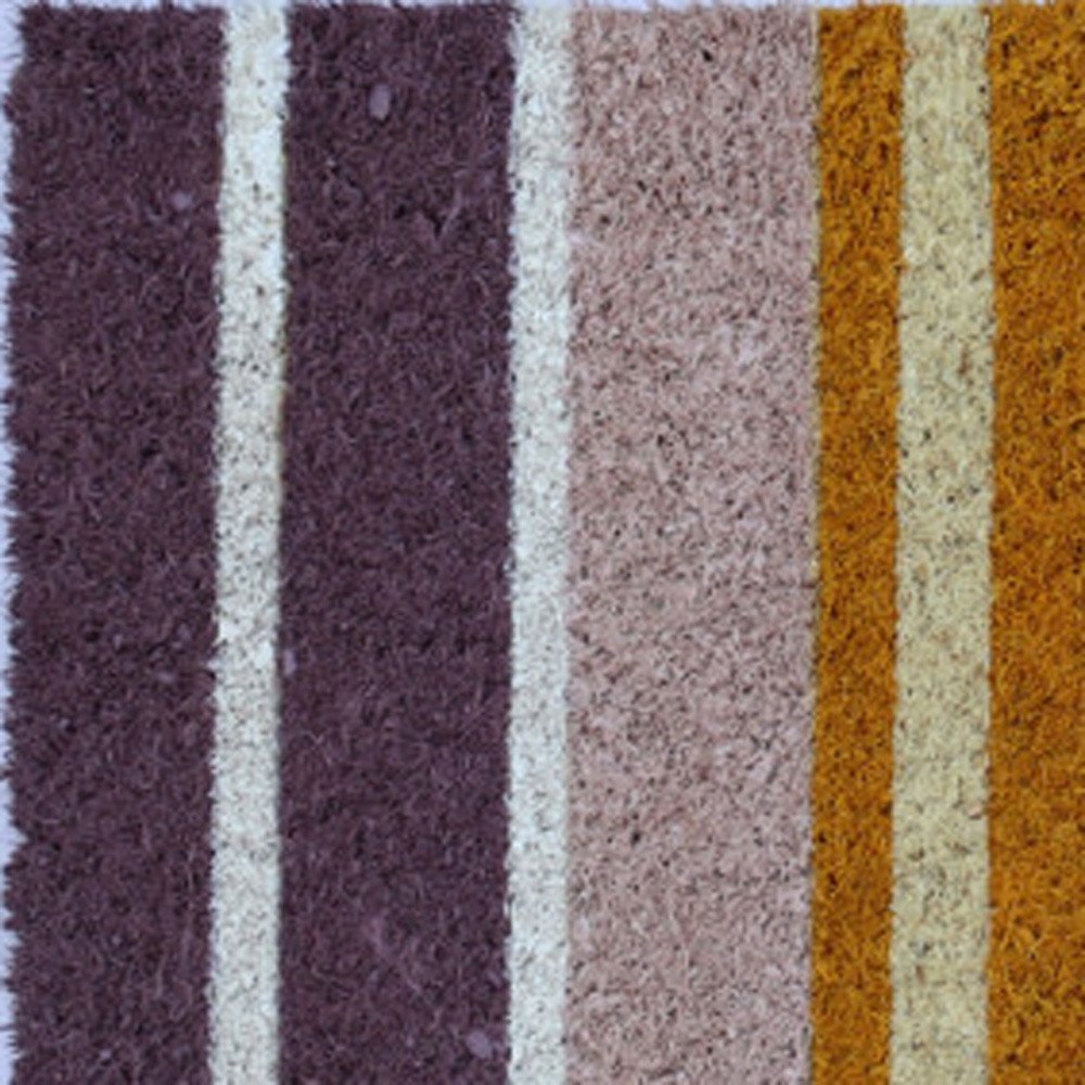 18" X 30" Beige and Black Coir Home Sweet Home Outdoor Door Mat