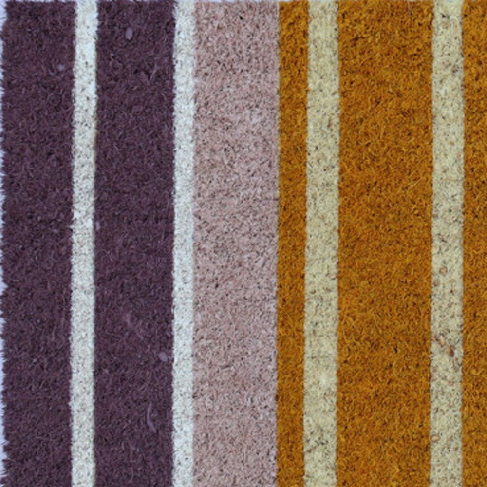 18" X 30" Beige and Black Coir Home Sweet Home Outdoor Door Mat