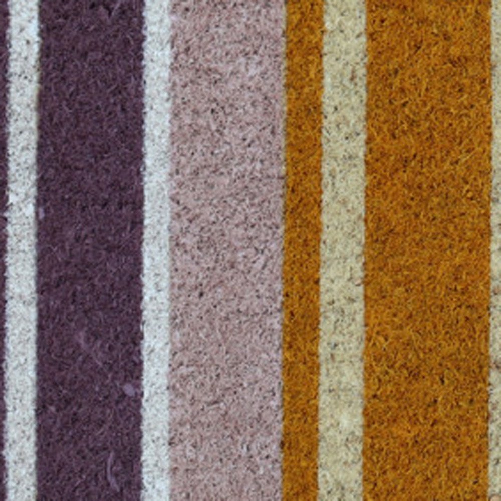 18" X 30" Beige and Black Coir Home Sweet Home Outdoor Door Mat