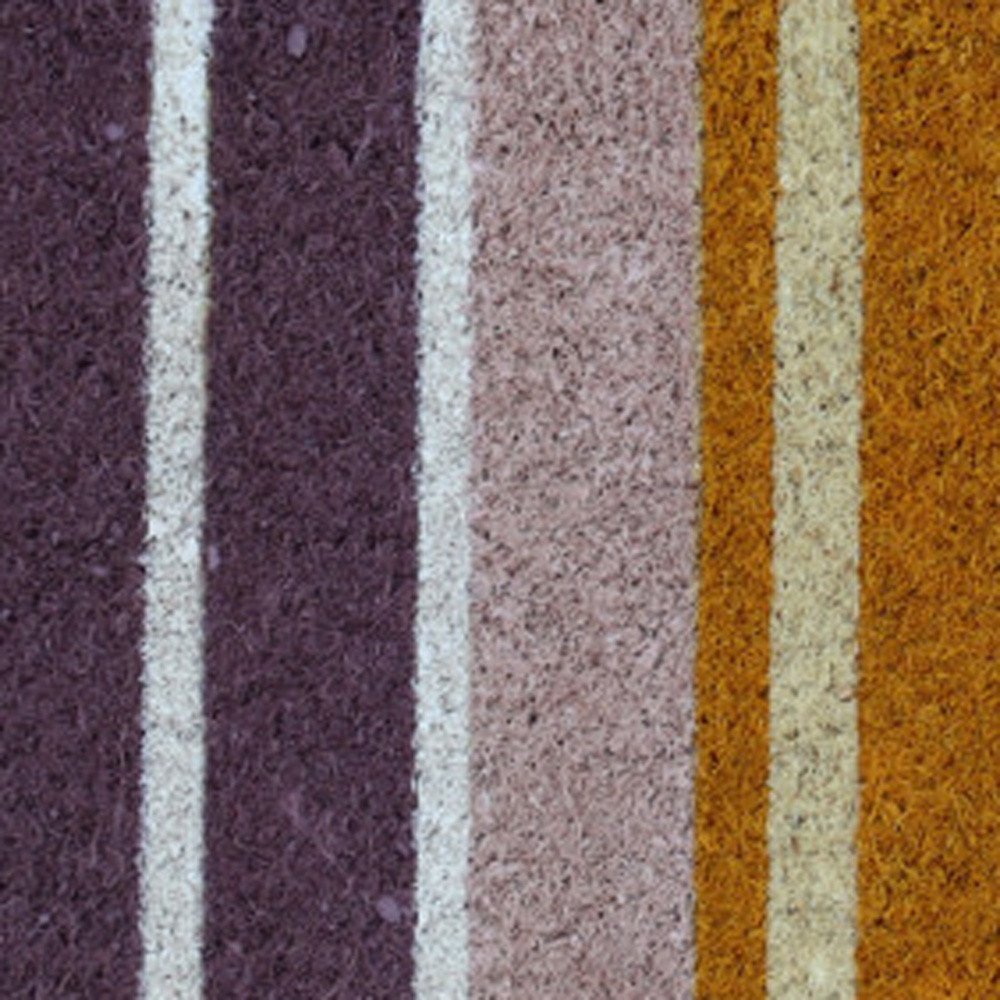 18" X 30" Beige and Black Coir Home Sweet Home Outdoor Door Mat