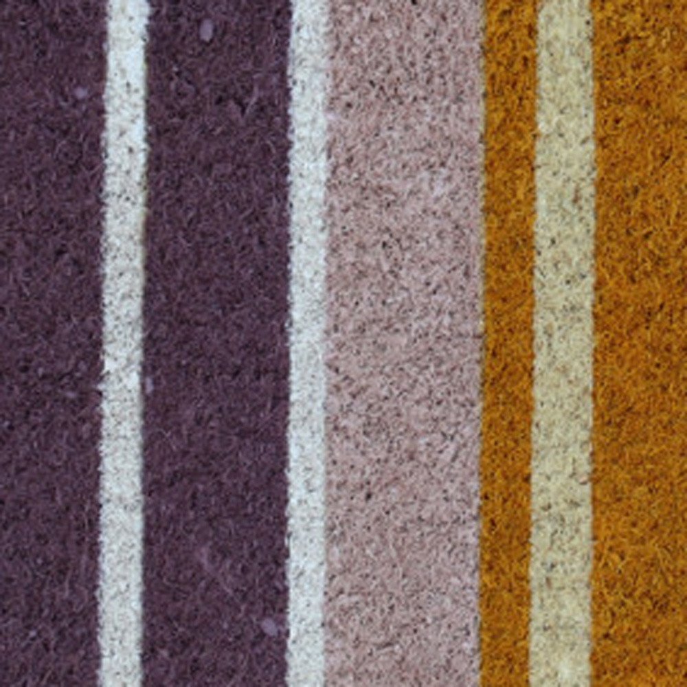 18" X 30" Beige and Black Coir Home Sweet Home Outdoor Door Mat