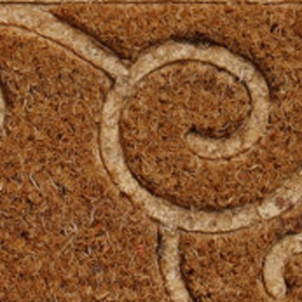18" X 30" Beige and White Coir Vines Welcome Outdoor Door Mat