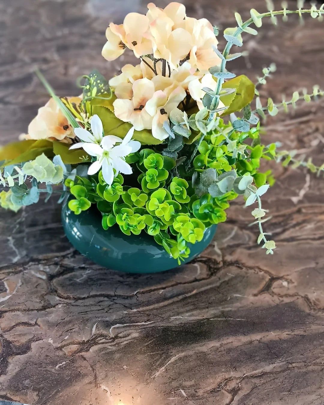 Silk Hydrangea Butterfly Arrangement