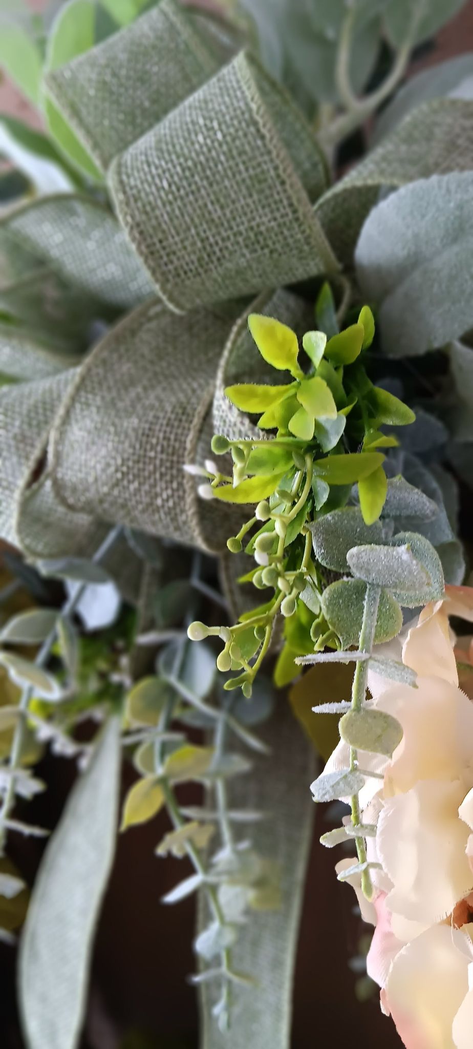 Silk Green Hydrangea Grapevine Wreath -SALE!!