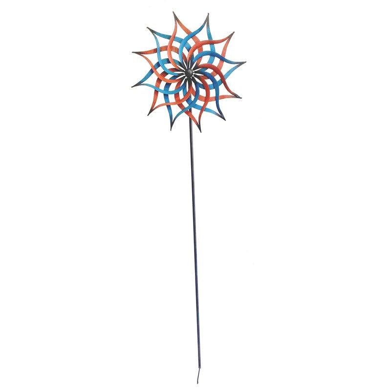 72" Tall Abstract Metal Windmill Stake "Maeve"