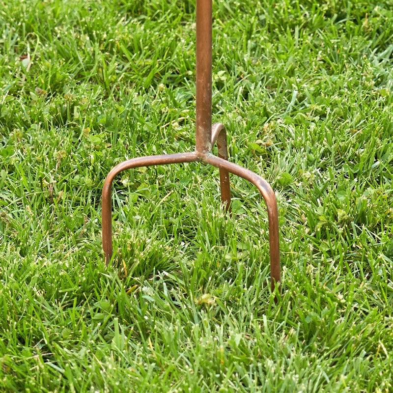67.25" TALL PINECONE SHAPED COPPER FINISH BIRDHOUSE STAKE