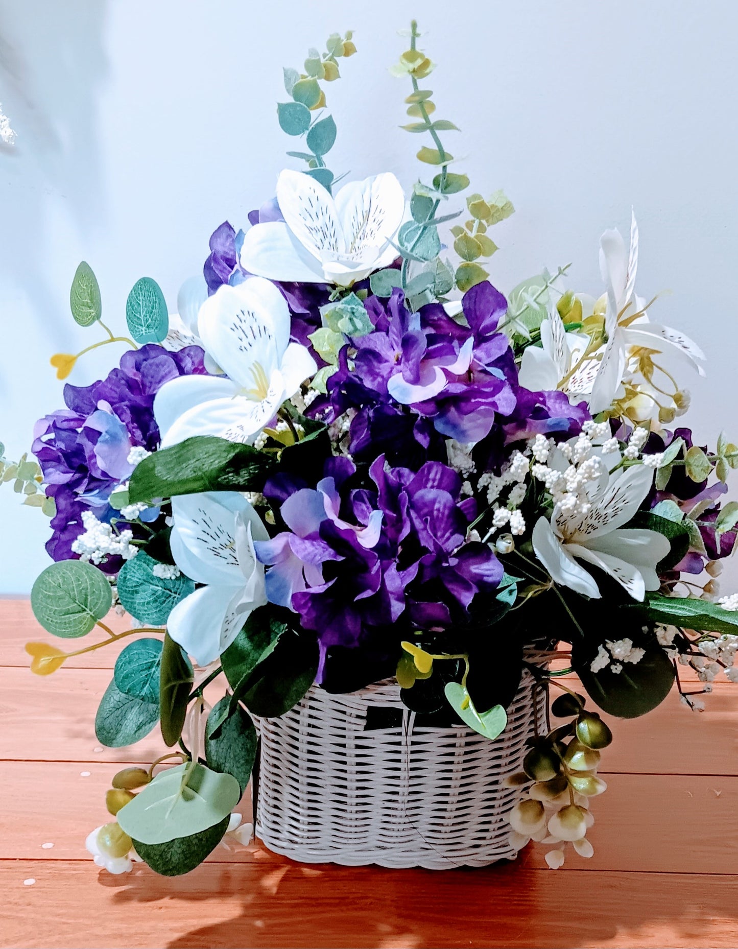 Silk Purple Hydrangea Arrangement