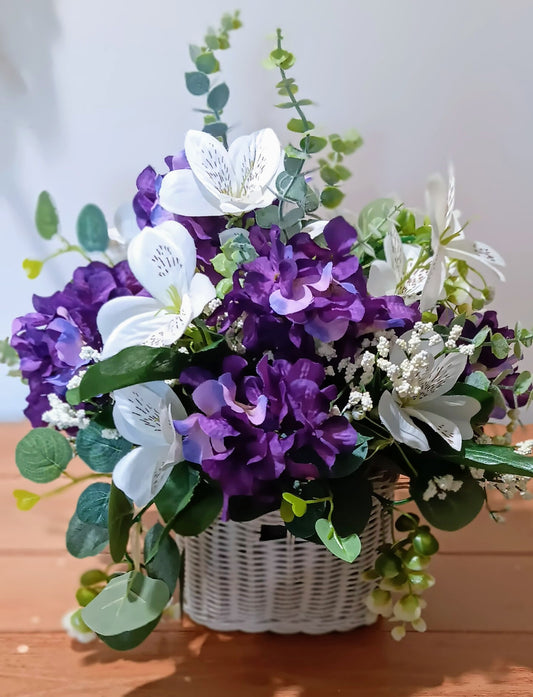 Silk Purple Hydrangea Arrangement